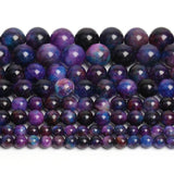 Dark Purple Natural Stone Beads for Jewelry Making 4mm 6mm 8mm 10mm