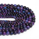 Dark Purple Natural Stone Beads for Jewelry Making 4mm 6mm 8mm 10mm