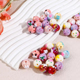 DIY Charm Jewelry Making Mixed Acrylic Beads Round Heart Enamel 16mm