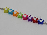 200 Candy Star Beads 9X9mm Star Center