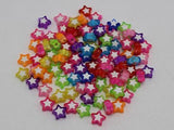 200 Candy Star Beads 9X9mm Star Center