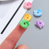 10pcs Acrylic Bowknot Cat Donut Flat Base for DIY Accessory
