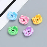 10pcs Acrylic Bowknot Cat Donut Flat Base for DIY Accessory
