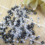 Mixed Acrylic Alphabet Spacer Beads DIY Flat Round 7mm