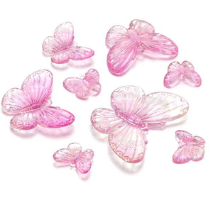 Acrylic Butterfly Beads Gradient Transparent Patch DIY Jewelry Supplies