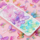 Acrylic Butterfly Beads Gradient Transparent Patch DIY Jewelry Supplies