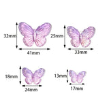 Acrylic Butterfly Beads Gradient Transparent Patch DIY Jewelry Supplies