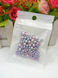 100Pcs Colorful Pearls Round Acrylic Beads Mix Size DIY Jewelry Making