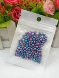100Pcs Colorful Pearls Round Acrylic Beads Mix Size DIY Jewelry Making