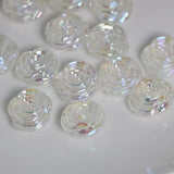 UV Plating Acrylic Rose Crystal Beads for DIY Manicure Decorations