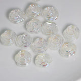 UV Plating Acrylic Rose Crystal Beads for DIY Manicure Decorations