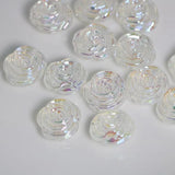 UV Plating Acrylic Rose Crystal Beads for DIY Manicure Decorations