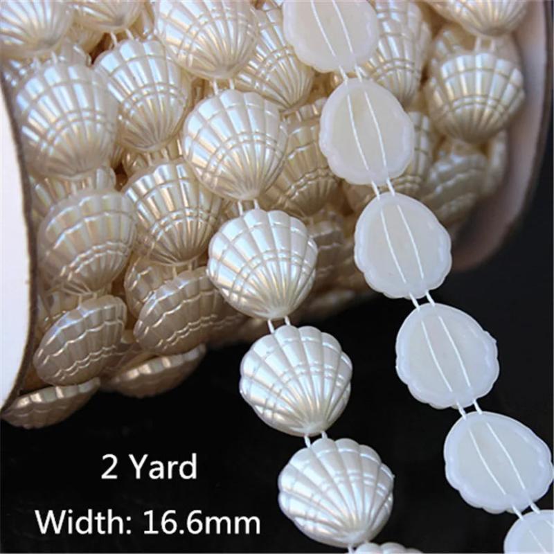 Multi-Size ABS Pearl Beads Chain Trim for DIY Wedding Dress Costume Applique