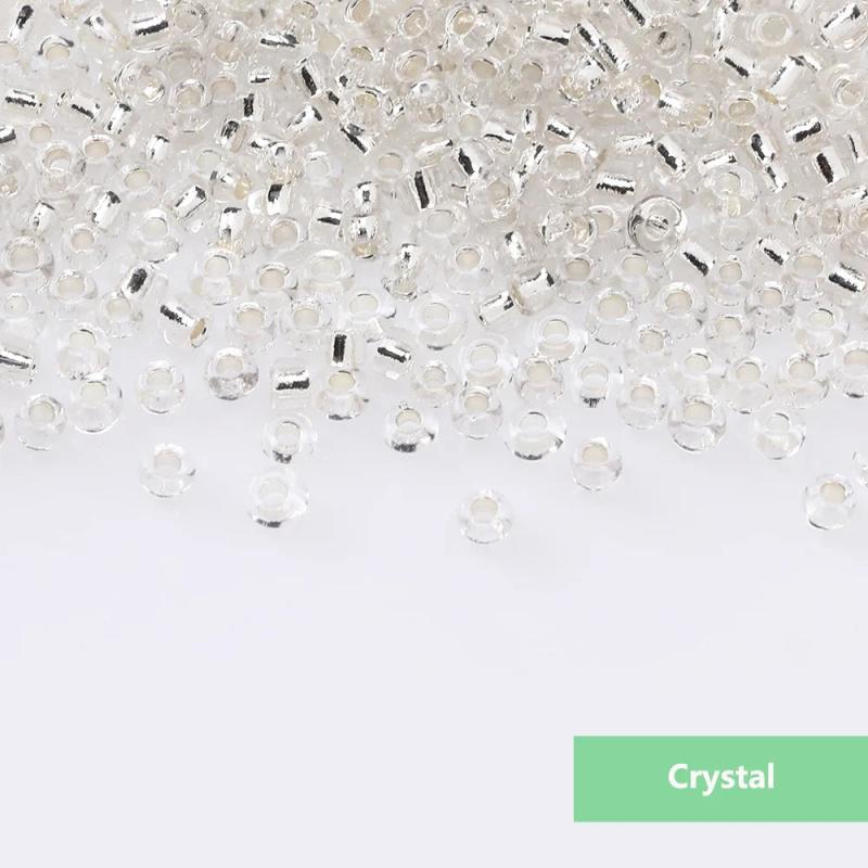 3mm Silver-Lined Glass Czech Spacer Beads DIY Glass Bugle Bead Seed Beads