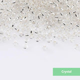 3mm Silver-Lined Glass Czech Spacer Beads DIY Glass Bugle Bead Seed Beads
