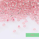 3mm Silver-Lined Glass Czech Spacer Beads DIY Glass Bugle Bead Seed Beads