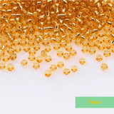 3mm Silver-Lined Glass Czech Spacer Beads DIY Glass Bugle Bead Seed Beads