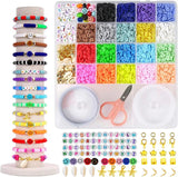 Polymer Clay Beads Kit for Bracelets with Smiley Face Letters DIY Jewelry
