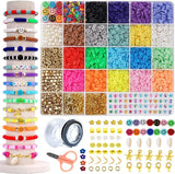 Polymer Clay Beads Kit for Bracelets with Smiley Face Letters DIY Jewelry