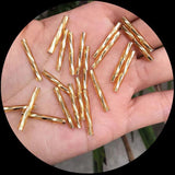 36Pcs/Lot 2.5mm*25mm Czech Twist Bugles Glass Tube Seed Beads