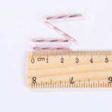 36Pcs/Lot 2.5mm*25mm Czech Twist Bugles Glass Tube Seed Beads