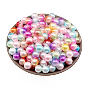 100-500Pcs Round Imitation Pearls Beads DIY Clothing Necklace Bracelet Crafts