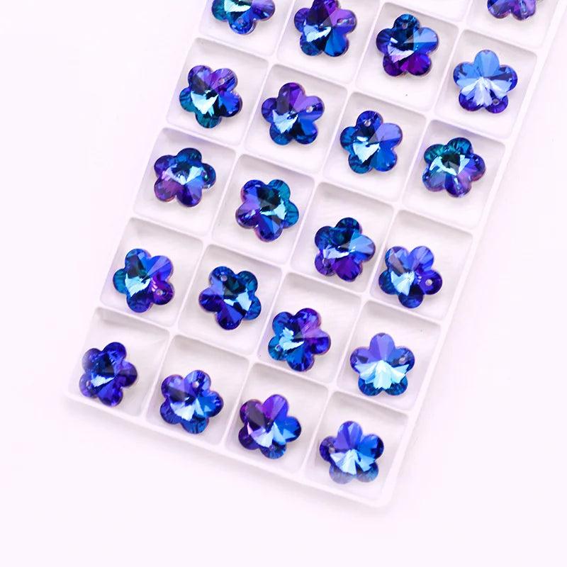 Colored Crystal Plum Pendant 8MM/10MM/14MM Glass Jewelry Stone