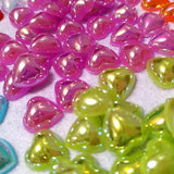 100pc 10mm Resin ABS Heart Flatback Pearl Beads DIY Accessory Jewelry Making