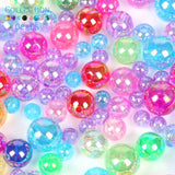Transparent AB Round Acrylic Spacer Beads for Jewelry Making DIY