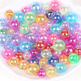Transparent AB Round Acrylic Spacer Beads for Jewelry Making DIY