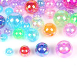 Transparent AB Round Acrylic Spacer Beads for Jewelry Making DIY