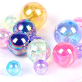 Transparent AB Round Acrylic Spacer Beads for Jewelry Making DIY