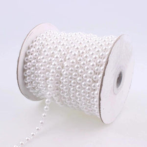 5M ABS Half Round Flatback Pearl Beads Chain DIY House Wedding Party Decor