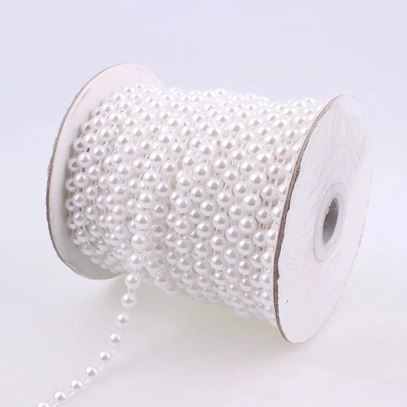 5M ABS Half Round Flatback Pearl Beads Chain DIY House Wedding Party Decor