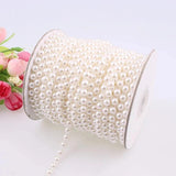 5M ABS Half Round Flatback Pearl Beads Chain DIY House Wedding Party Decor