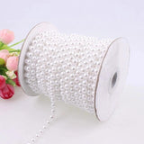 5M ABS Half Round Flatback Pearl Beads Chain DIY House Wedding Party Decor