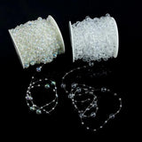 8+3mm Fishing Line Artificial Pearls Beads Chain String for Wedding Party Decor
