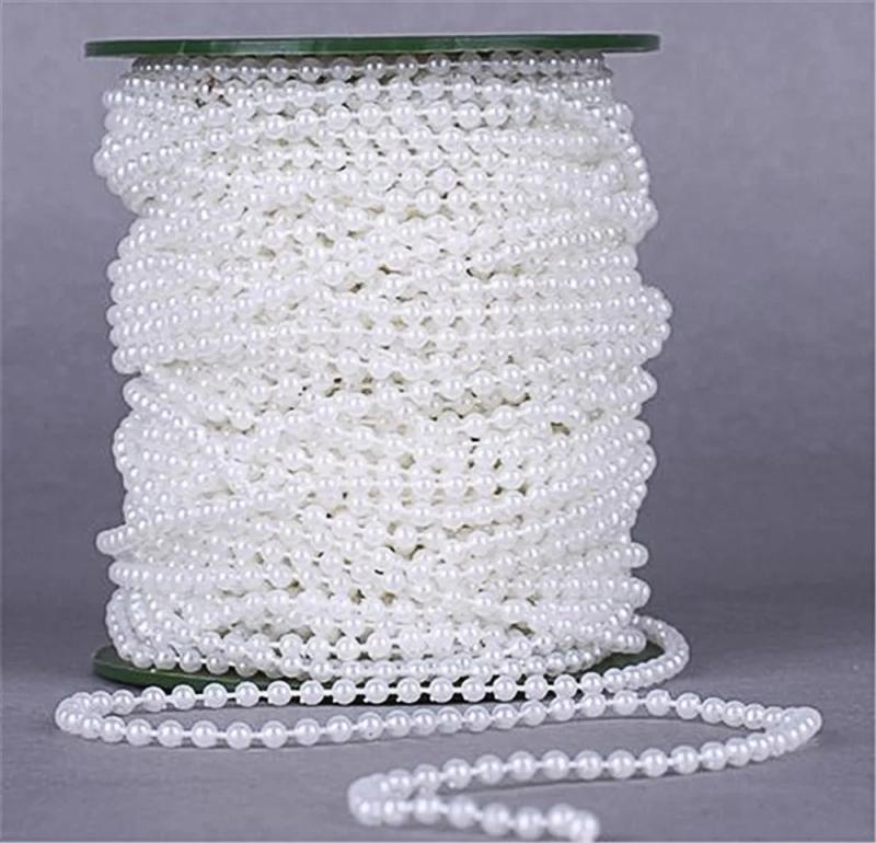5M/lot Pearl Beads Chain Trim DIY Wedding Decoration