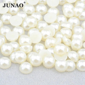 Flatback Pearl Beads 2-20mm for Nail Clothes Jewelry Decoration