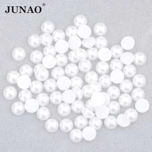 Flatback Pearl Beads 2-20mm for Nail Clothes Jewelry Decoration