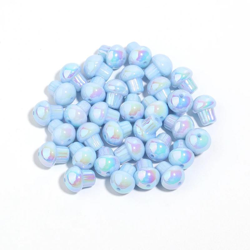 10Pcs/Lot Acrylic Beads Cartoon Mushroom Loose Beads Diy Bracelet