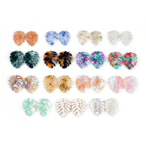 10PCS Boho Jewelry Tortoise Shell Earring Charms Acetate Acrylic Beads