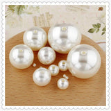 Ivory Pearl Rivets Round Sewing Beads DIY Jewelry Clothes Accessory