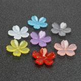 100 Mixed Jelly Acrylic Flower Bead 20mm DIY Charms