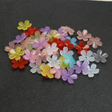 100 Mixed Jelly Acrylic Flower Bead 20mm DIY Charms
