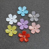 100 Mixed Jelly Acrylic Flower Bead 20mm DIY Charms
