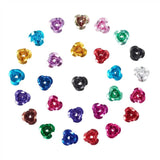 200 pcs Mixed Aluminum Rose Flower Beads For DIY Jewelry Making