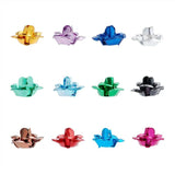 200 pcs Mixed Aluminum Rose Flower Beads For DIY Jewelry Making