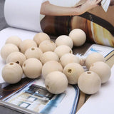 10pcs Natural Wooden Beads for Jewelry Making Kids Teething Spacer Wood Crafts