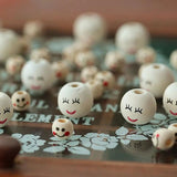 10pcs Natural Wooden Beads for Jewelry Making Kids Teething Spacer Wood Crafts